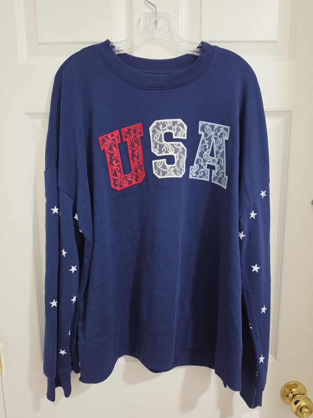 Fleurish Navy Pullover Crewneck Sweatshirt